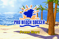 Pro Beach Soccer Title Screen